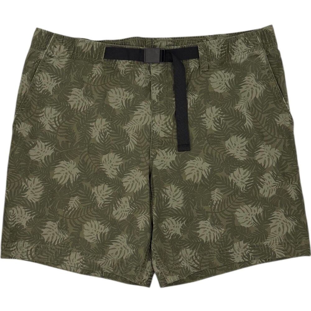 NEW Duluth Trading Co Men's Belted Lightweight Canvas 9" Shorts Jungle Camo XL